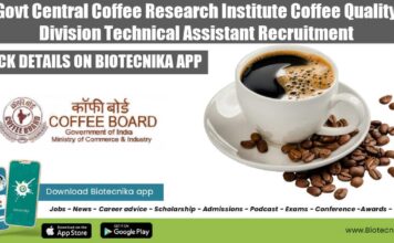 Govt Coffee Research Jobs
