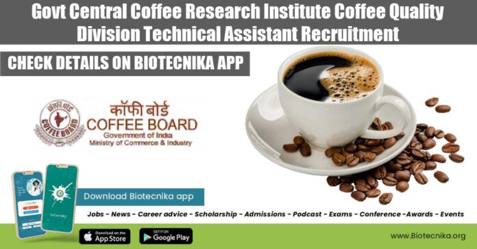 Govt Coffee Research Jobs