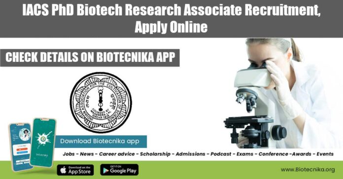 IACS PhD Biotech Research