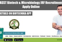 IASST Biotech & Microbiology JRF Recruitment, Apply Online IASST JRF Vacancy