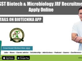 IASST Biotech & Microbiology JRF Recruitment, Apply Online IASST JRF Vacancy