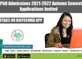 IBSD PhD Admissions 2021-2022