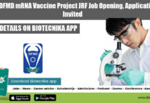 ICAR-DFMD mRNA Vaccine Project JRF Job Opening, Applications Invited ICAR-DFMD JRF Job