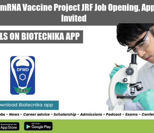 ICAR-DFMD JRF Job