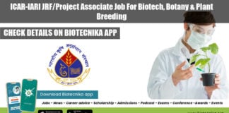 ICAR-IARI JRF/Project Associate