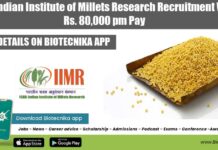 ICAR Indian Institute of Millets Research Recruitment With Rs. 80,000 pm Pay ICAR Millets Research Recruitment