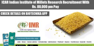 ICAR Millets Research Recruitment