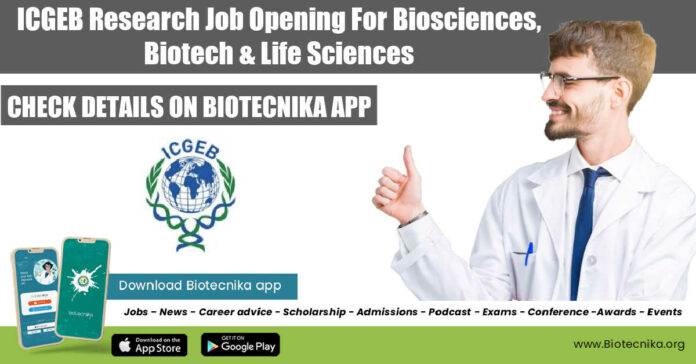 ICGEB Research Job Opening