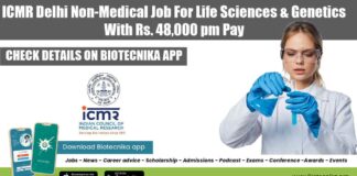 ICMR Delhi Non-Medical Job