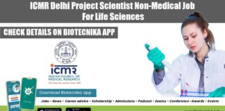 ICMR Delhi Project Scientist