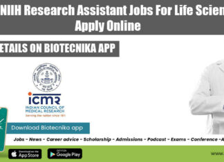 ICMR-NIIH Jobs 2022
