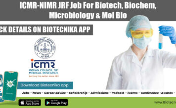 ICMR-NIMR JRF Job