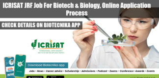 ICRISAT JRF Job