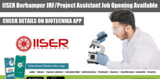 IISER Berhampur JRF