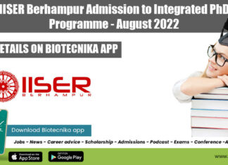 IISER Berhampur iPhD 2022