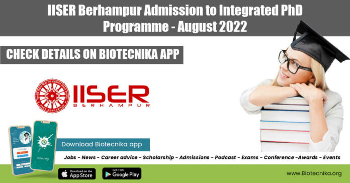 IISER Berhampur iPhD 2022