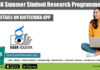 IISER-K Summer Student Research Programme 2022 IISER-K Summer Student Research