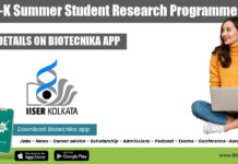 IISER-K Summer Student Research Programme 2022 IISER-K Summer Student Research