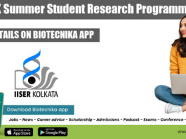 IISER-K Summer Student Research