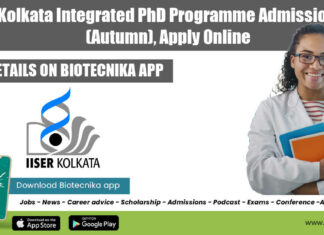 IISER Kolkata Integrated PhD