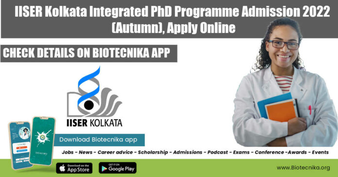 IISER Kolkata Integrated PhD