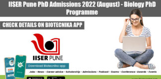 IISER Pune PhD 2022