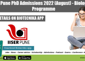 IISER Pune PhD 2022