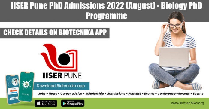 IISER Pune PhD 2022