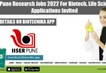 IISER Pune Research Jobs