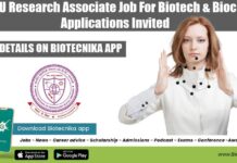 IIT BHU Research Associate Job For Biotech & Biochem, Applications Invited IIT BHU Research Associate
