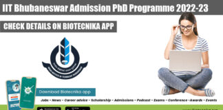 IIT Bhubaneswar Admission 2022-23