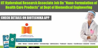 IIT Hyderabad Research Associate Job