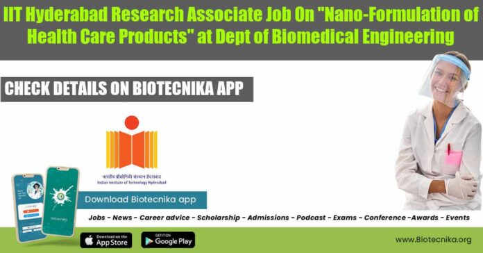 IIT Hyderabad Research Associate Job
