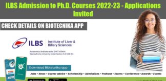 ILBS PhD Admissions 2022-23