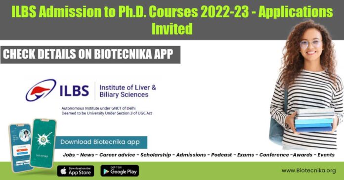 ILBS PhD Admissions 2022-23