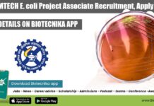CSIR-IMTECH E. coli Project Associate Recruitment, Apply Online IMTECH Job Vacancy 2022