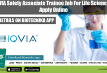 IQVIA Safety Associate Trainee Job For Life Sciences, Apply Online IQVIA Safety Associate Trainee