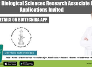 JNCASR Biological Sciences Research