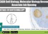 JNCASR Cell Biology, Molecular Biology Research Associate Job Opening JNCASR Cell Biology