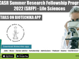 JNCASR Summer Research Fellowship