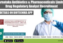 Karnataka Antibiotics & Pharmaceuticals Limited Drug Regulatory Analyst Recruitment KAPL Jobs 2022
