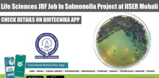 Life Sciences JRF Job