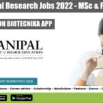 MAHE Manipal Research Jobs