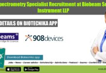 Mass Spectrometry Specialist Recruitment at Biobeam Scientific Instrument LLP Mass Spectrometry Specialist Recruitment 2022