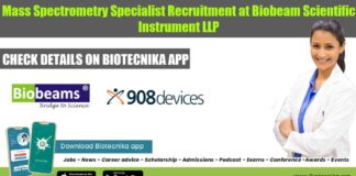 Mass Spectrometry Specialist Recruitment 2022