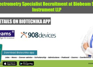 Mass Spectrometry Specialist Recruitment 2022