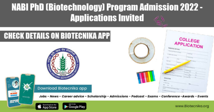 NABI PhD Admission 2022