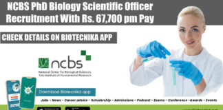 NCBS PhD Biology