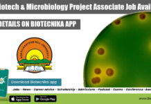 NEHU Biotech & Microbiology Project Associate Job Available NEHU Project Associate Job