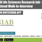 NIAB PhD Life Sciences Research Job – Attend Walk-In-Interview NIAB PhD Life Sciences
